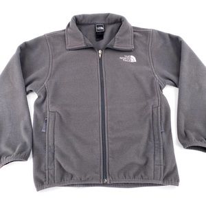 North Face Grey Full Zip Fleece Jacket Medium